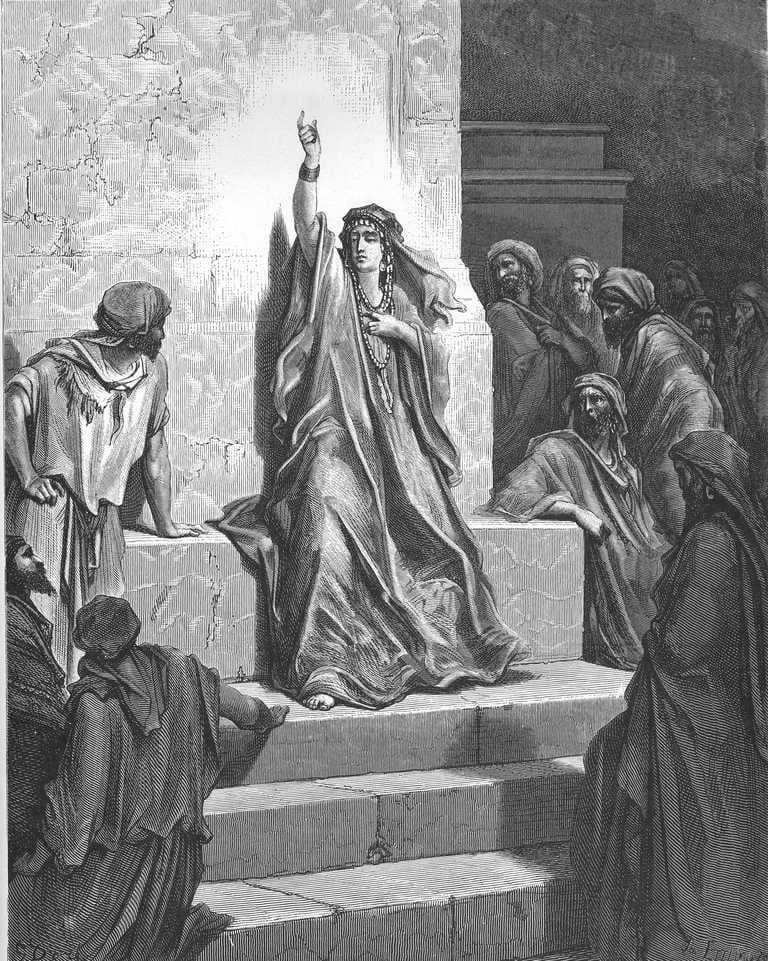 Deborah Praises Jael by Gustave Doré