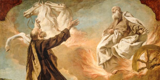 Elijah Taken Up in a Chariot of Fire, c. 1740/1755 by Giuseppe Angeli