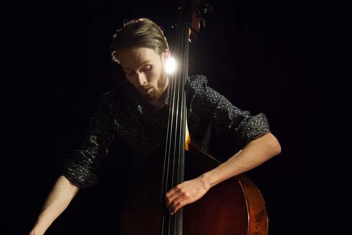 Classical double bassist Adrian Eriksson