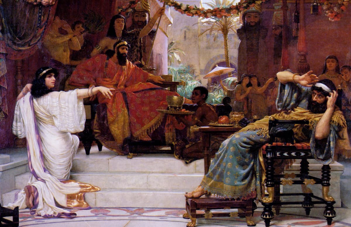 Esther Denouncing Haman by Ernest Normand