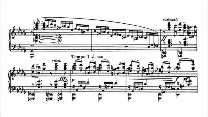Glazunov's Piano Sonata No. 2 music score