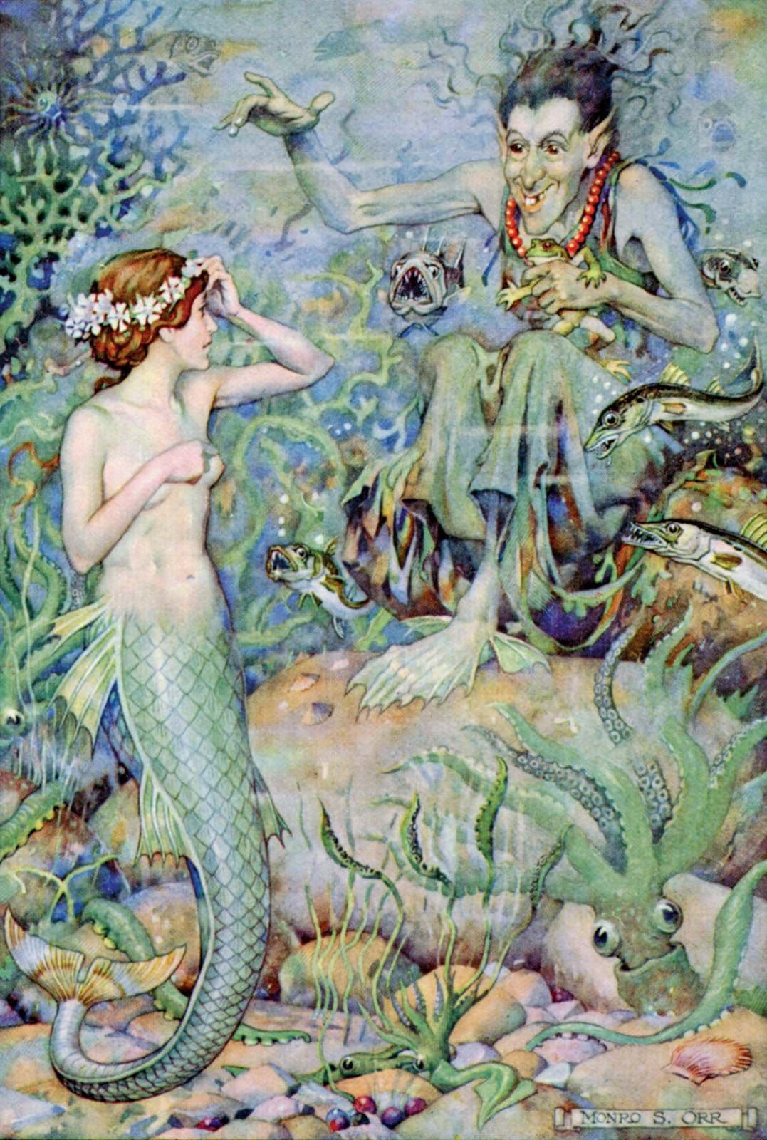 Illustration in Hans Christian Andersen’s “The Little Mermaid”