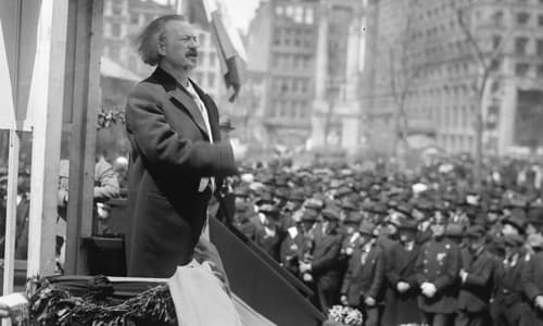 Ignacy Jan Paderewski giving a speech in New York, 1919
