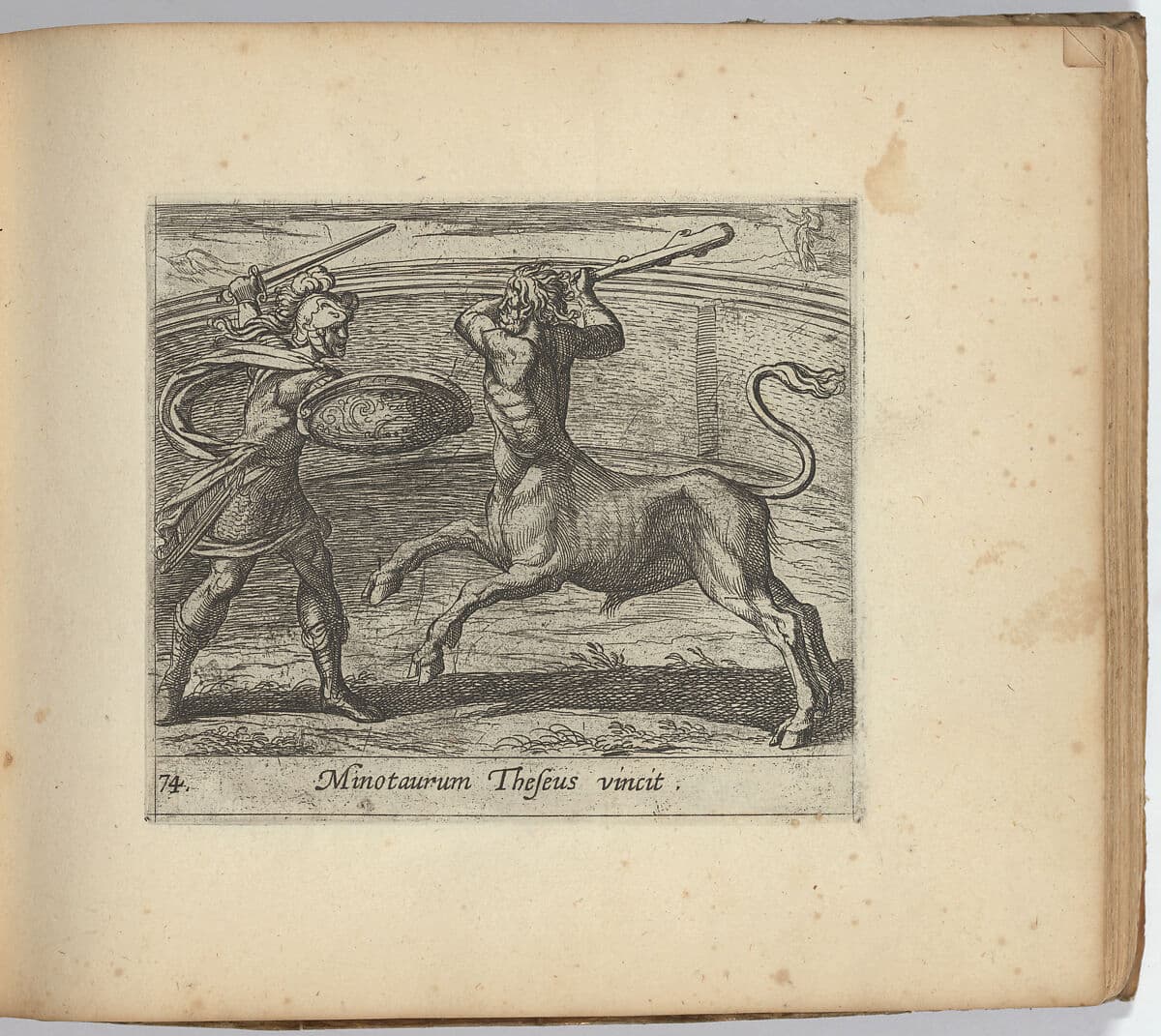 Antonio Tempesta: Theseus and the Minotaur (Minotaurum Theseus vincit), from The Metamorphoses of Ovid, 1606 (Metropolitan Museum)