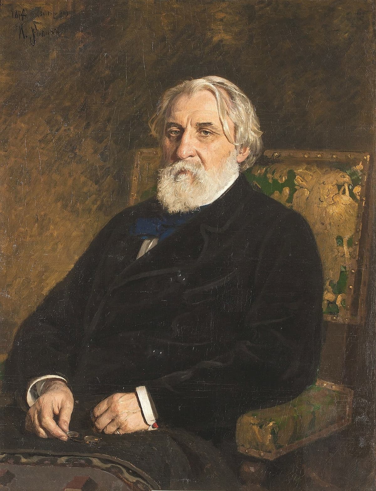Turgenev, depicted by Ilya Repin (1874)