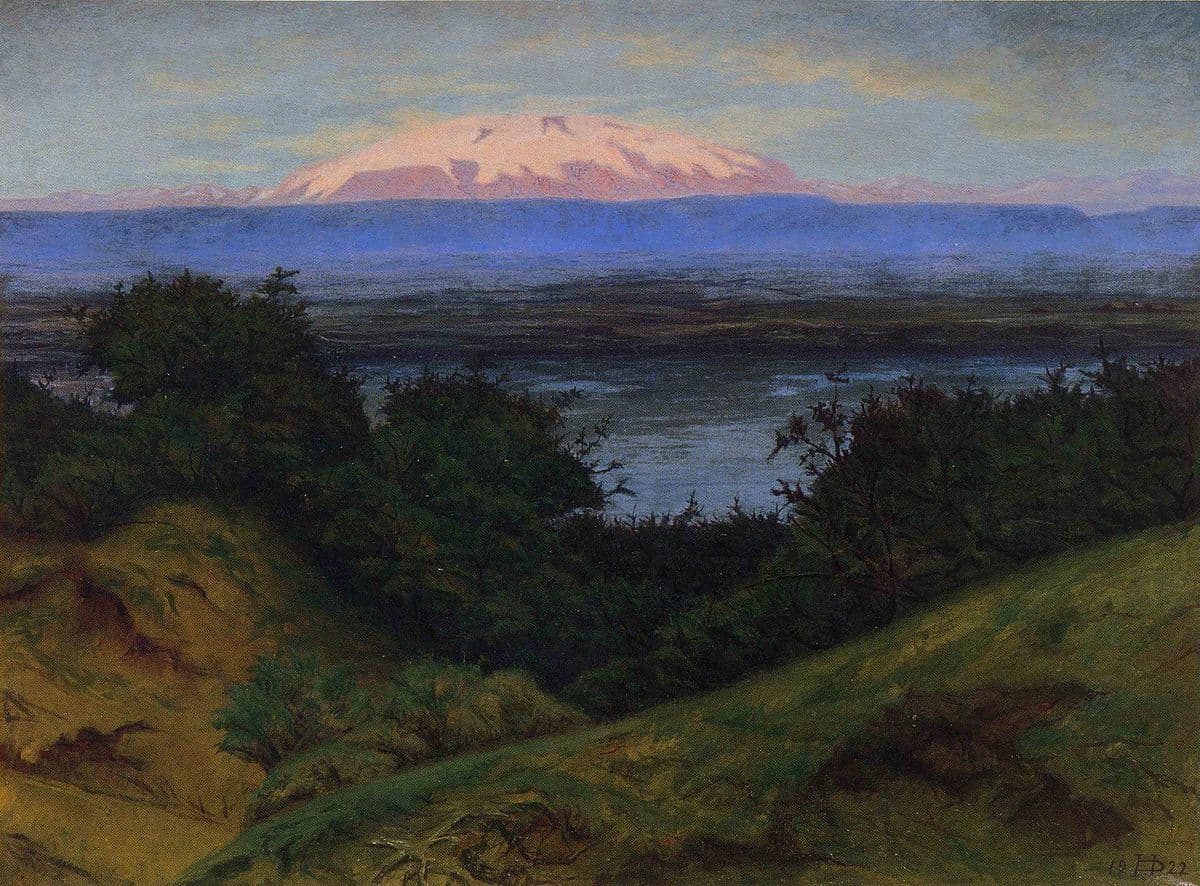 Þórarinn B. Þorláksson: Hekla úr Laugardal (Hekla from Laugardalur), 1922