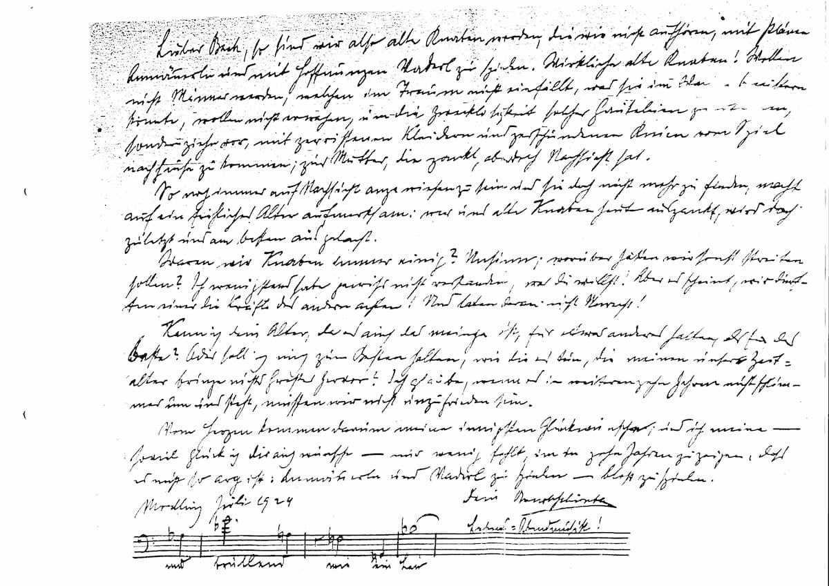 Letter from Arnold Schoenberg