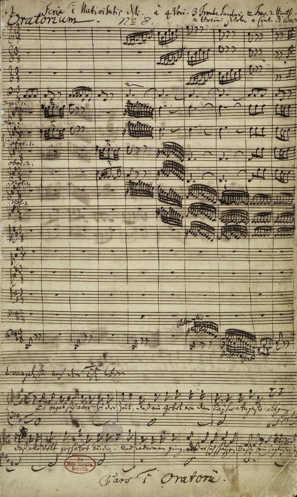 Autograph score of J.S. Bach's Christmas Oratorio, BWV 248