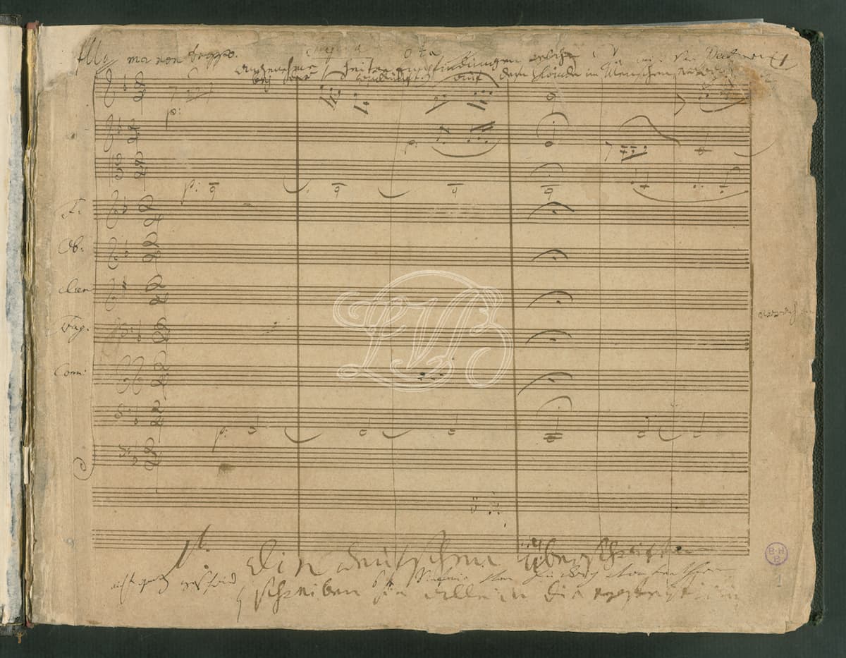 Beethoven's Pastoral Symphony manuscript