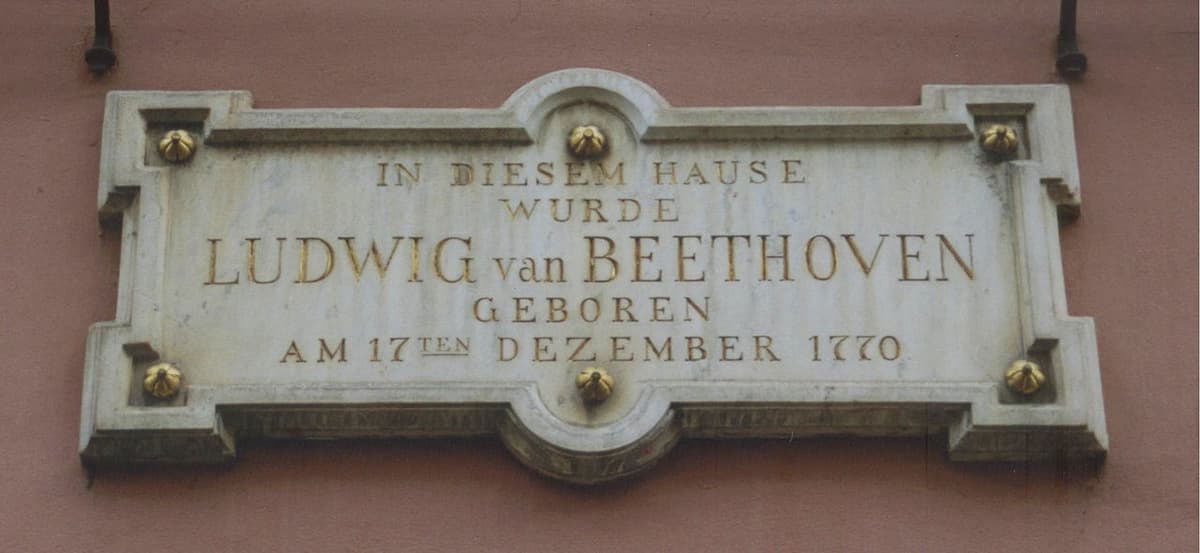 House of birth Ludwig van Beethoven, inscription, Bonn/Germany, Bonngasse
