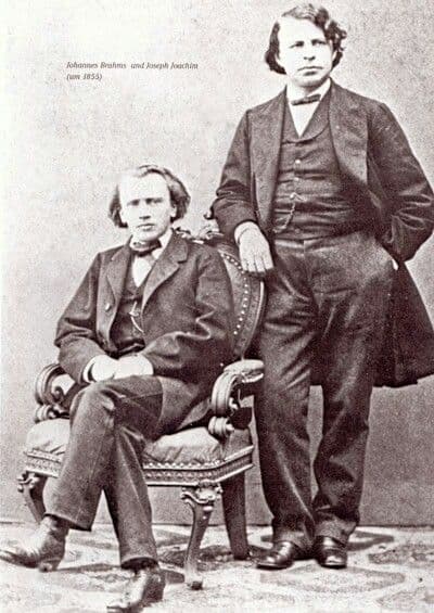 Brahms and Joachim, ca 1855