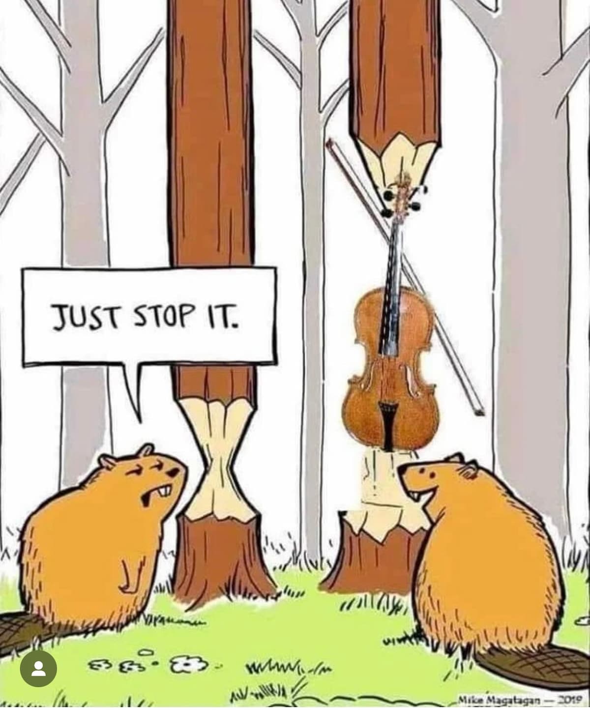 Violin tree beaver joke