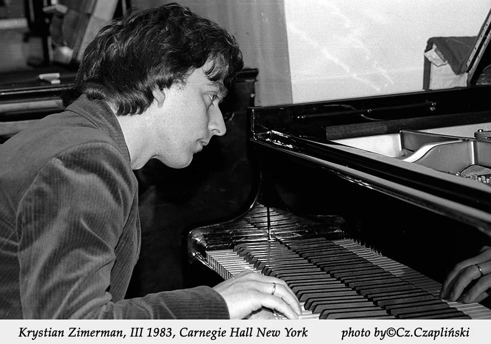 Krystian Zimerman performing at the Carnegie Hall, 1983
