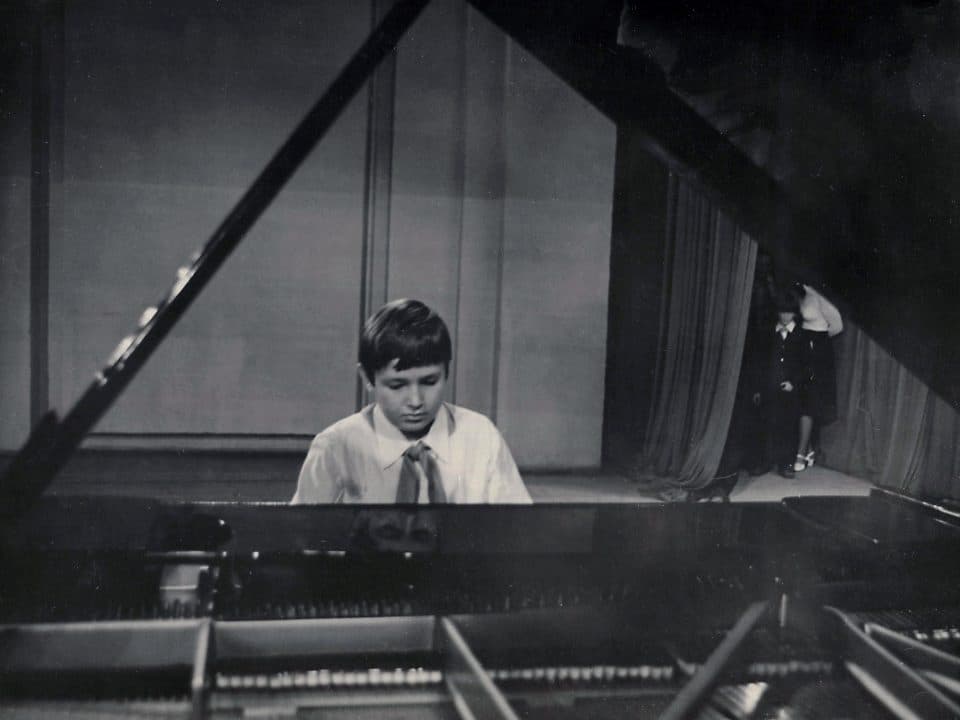 Little Boris Berezovsky playing the piano
