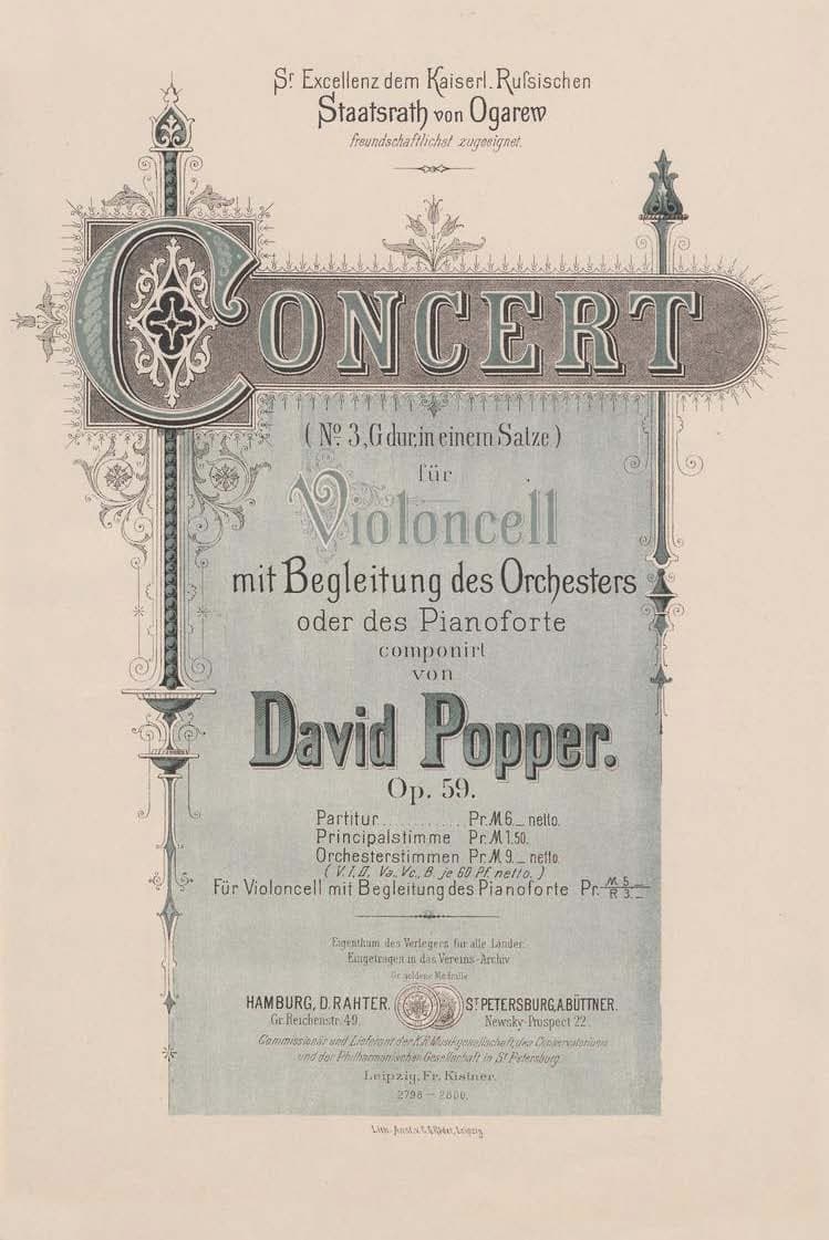 David Popper: Cello Concerto No. 3 in G Major, Op. 59