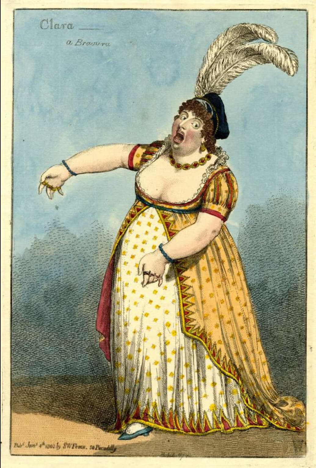 Gillray: Clara - a Bravura, 4 January 1802 (British Museum)