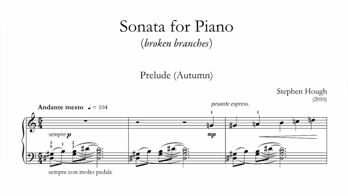 Stephen Hough's Broken Branches music score