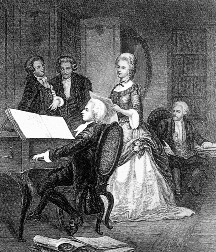 Mozart rehearsing with Catarina Cavalieri