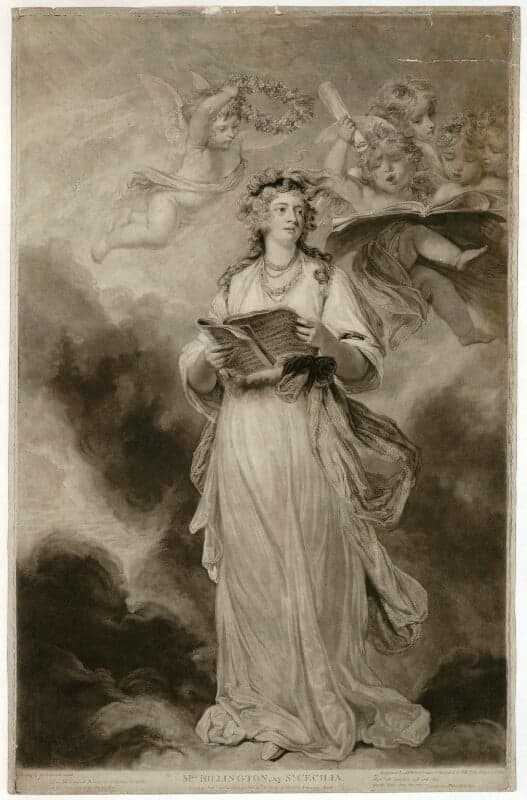 James Ward, after Sir Joshua Reynolds: Elizabeth Billington, mezzo tint, published 1803