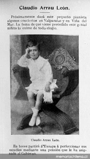 Claudio Arrau as a little boy