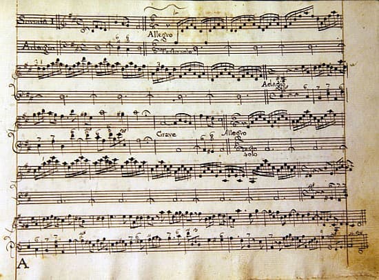 Arcangelo Corelli's manuscript