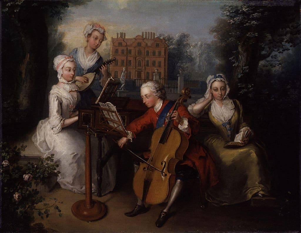 Philippe Mercier: 'The Music Party' - Frederick, Prince of Wales, and his sisters by Philip Mercier