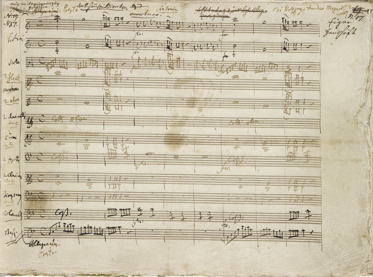 Mozart's Schauspieldirektor autograph