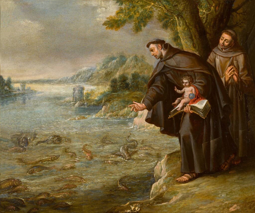 Circle of Francisco Rizzi: The Sermon of Saint Anthony and the Fish