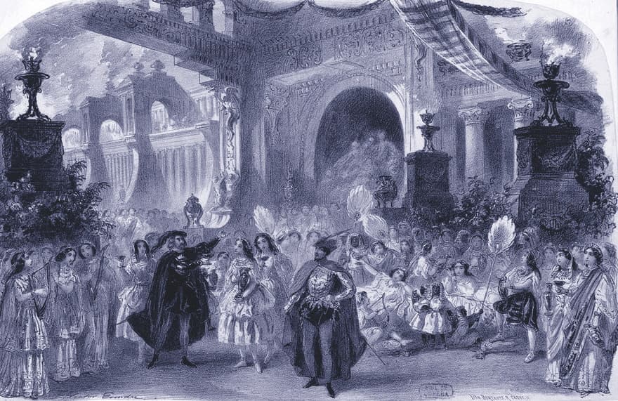 Scene from original production of Faust by Charles Gounod