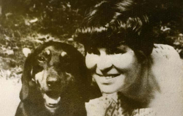 Galina Ustvolskaya and her dog