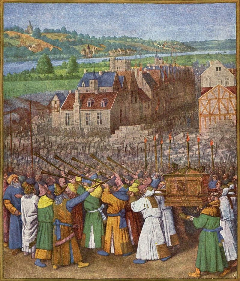 Jean Fouquet: The Battle of Jericho, ca. 1415