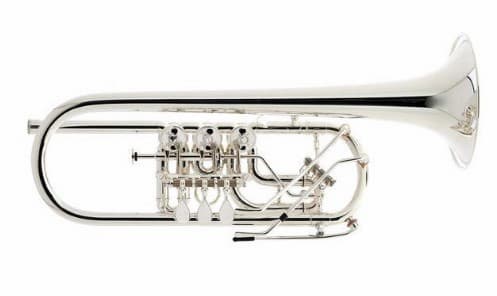 Modern C trumpet with rotary valves