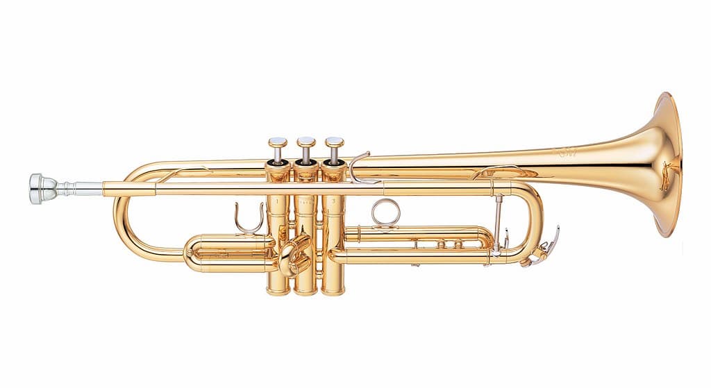 Modern Bb trumpet with piston valves
