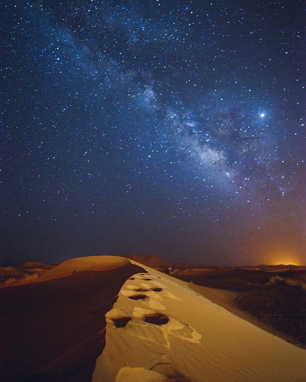 The starry sky over the Sahara