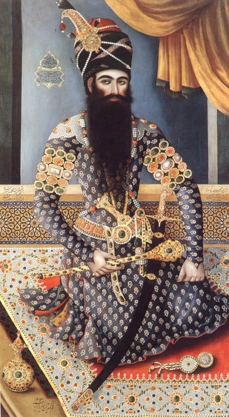 An early painting of Fath Ali Shah Qajar