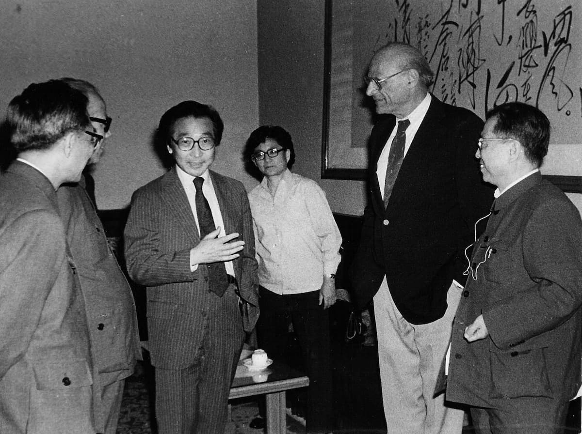Arthur Miller, Chou Wen-chung and Cao Yu at the Columbia Univeristy, 1980