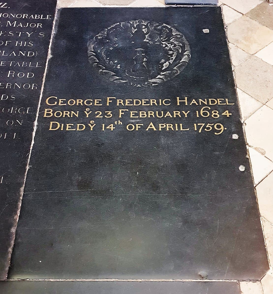 Grave of Handel, Westminster Abbey