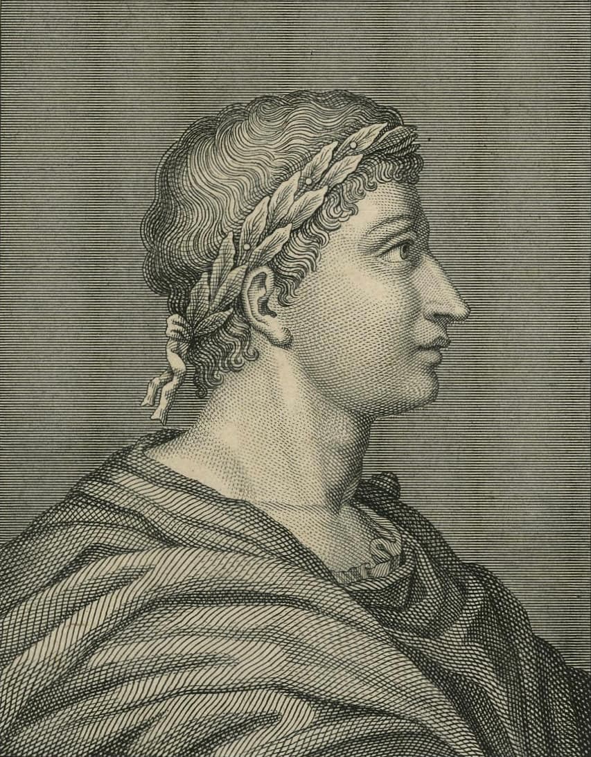 18th century French engraved protrait of Ovid