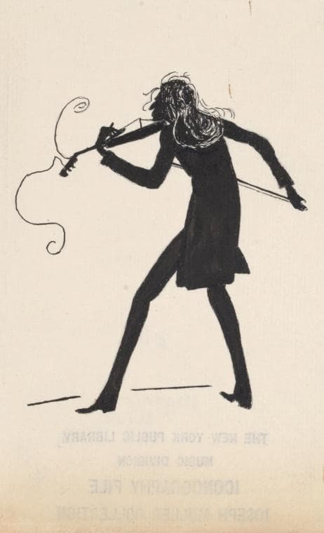 Paganini the violinist silhouette (New York Public Library: Muller Collection)