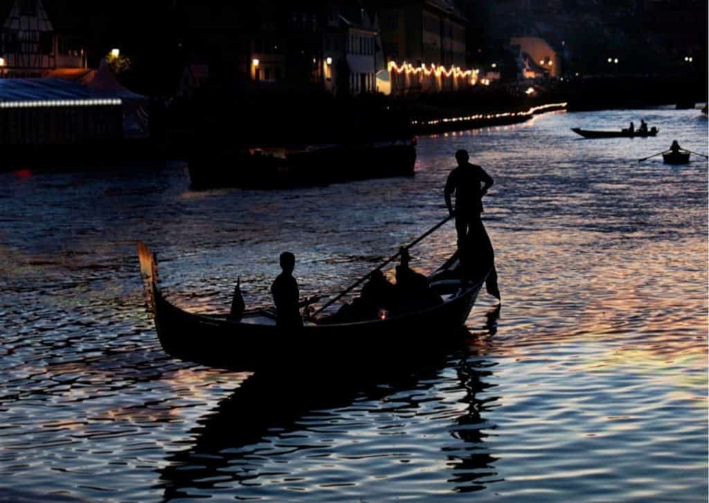 Night gondola in Venice, Italy