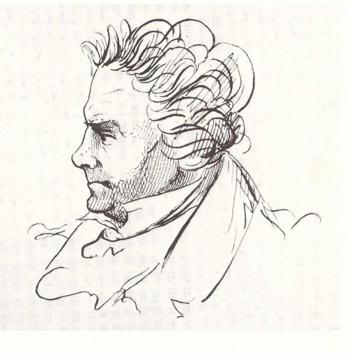 Lyser: Beethoven Caricature, 1825