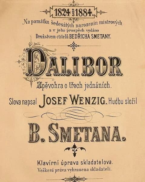 Smetana's Dalibor piano score
