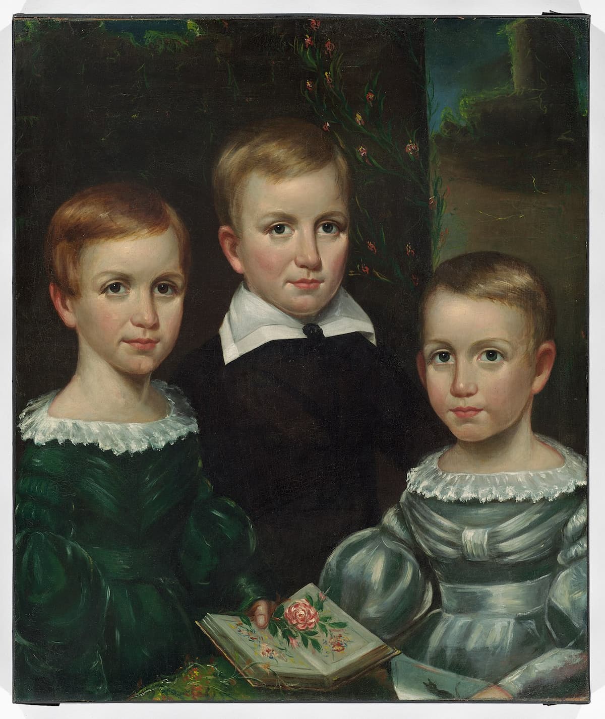 Painting of the Dickinson children (Emily on the left)