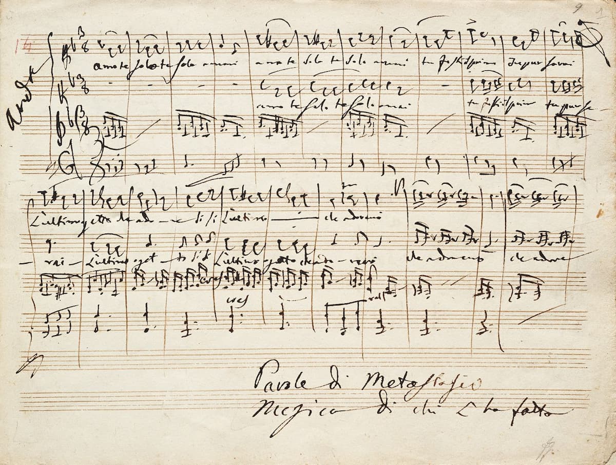 Manuscript of Donizetti