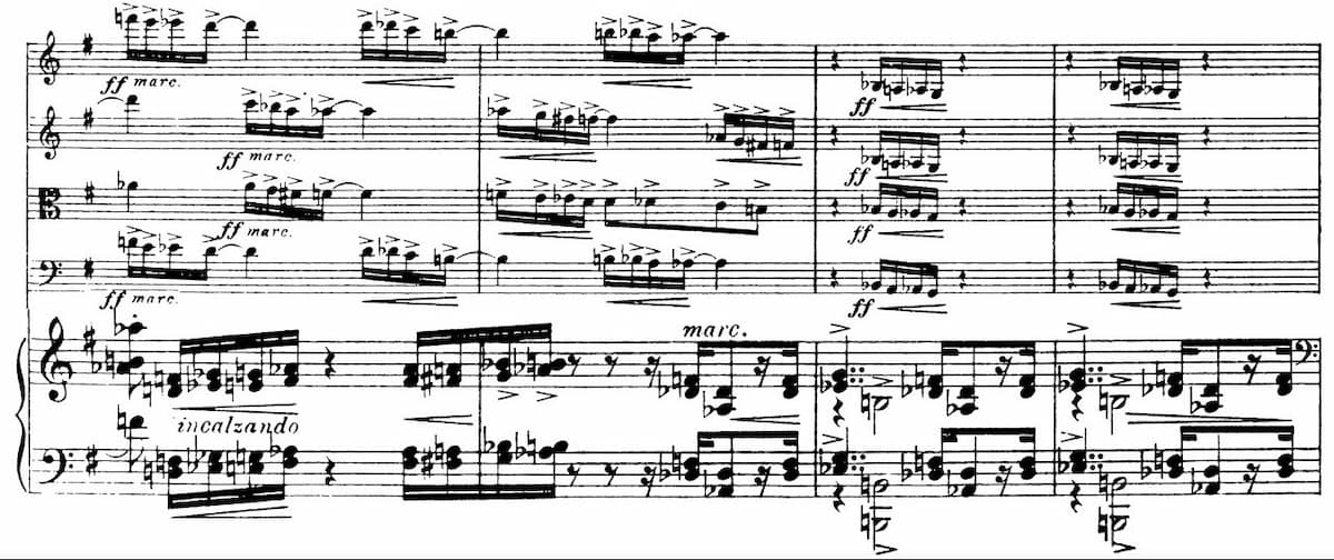 Ignaz Friedman's Piano Quintet score