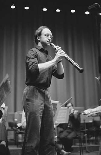 The young Heinz Holliger playing the oboe