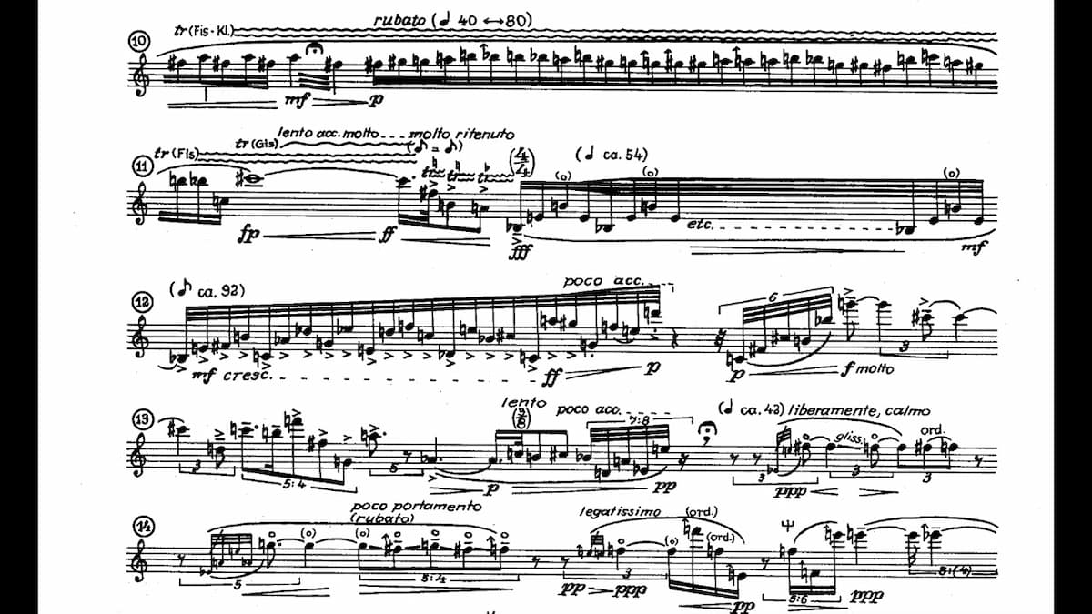 Heinz Holliger's Etude for Oboe