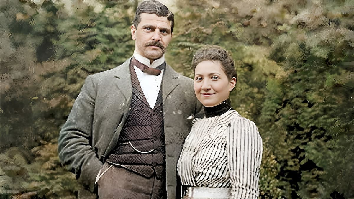 Maria and Albert Herz (Zurich Central Library) (colourized)