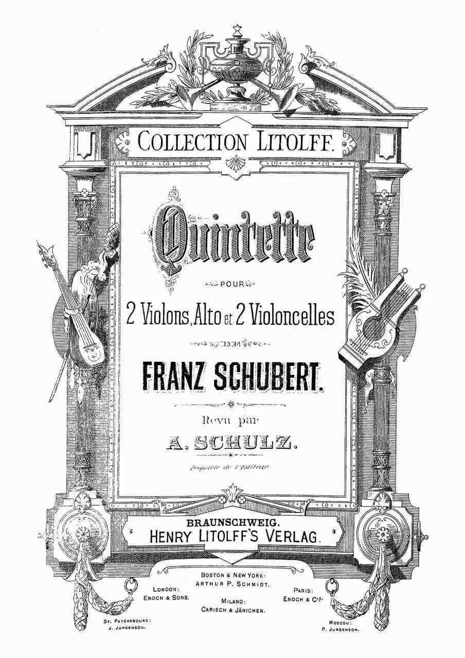 Schubert's String Quintet D. 956 score cover