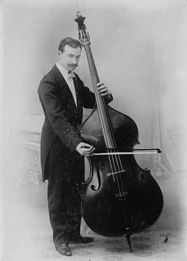Serge Koussevitzky and his double bass